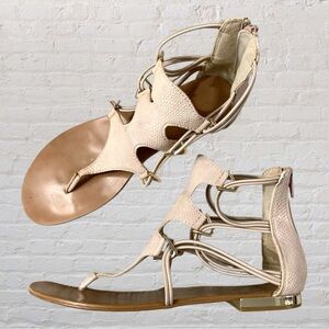 Aldo Barbiana Sandals Tan with Gold- 7